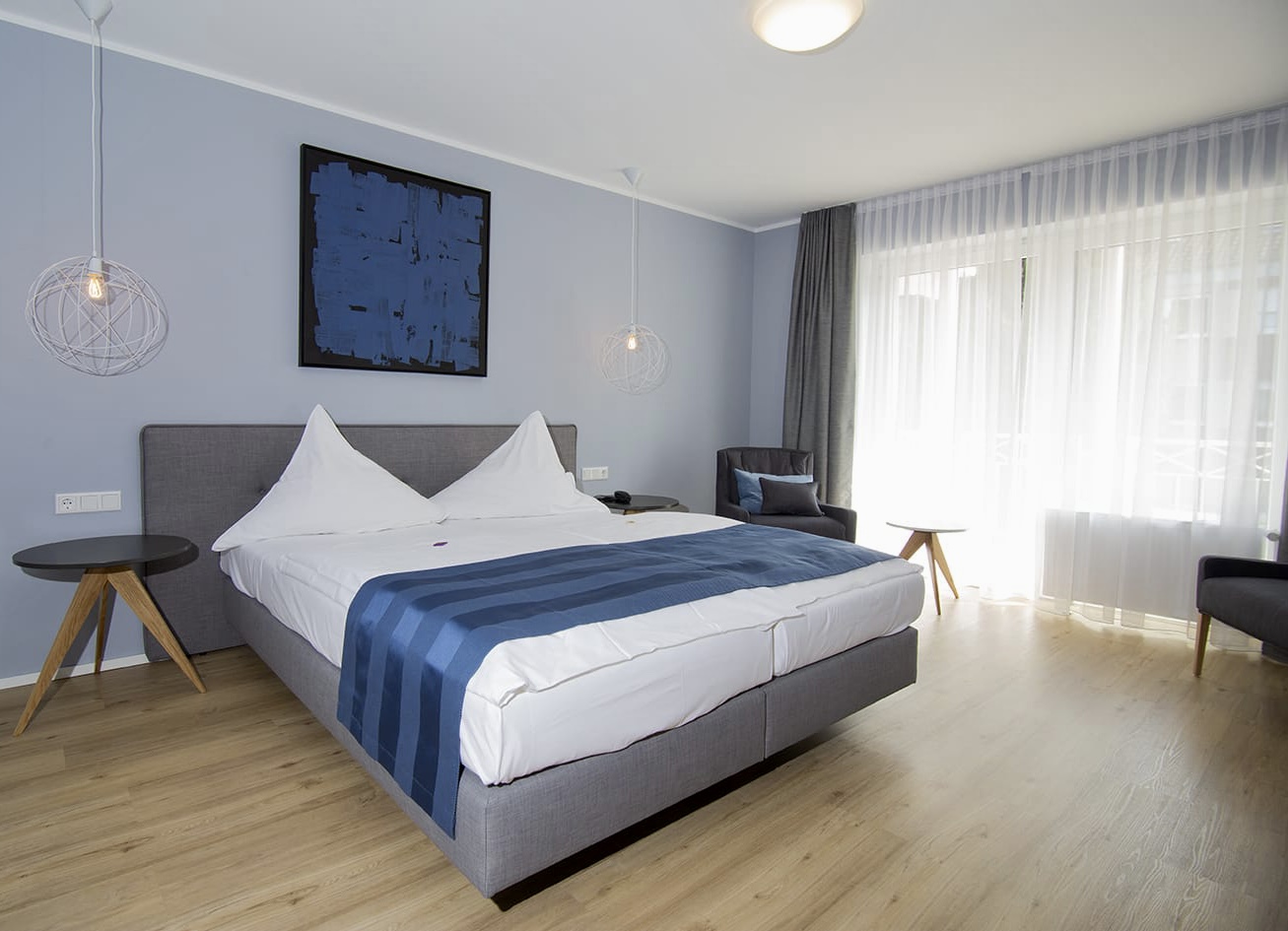 Double room in the guest house with natural light