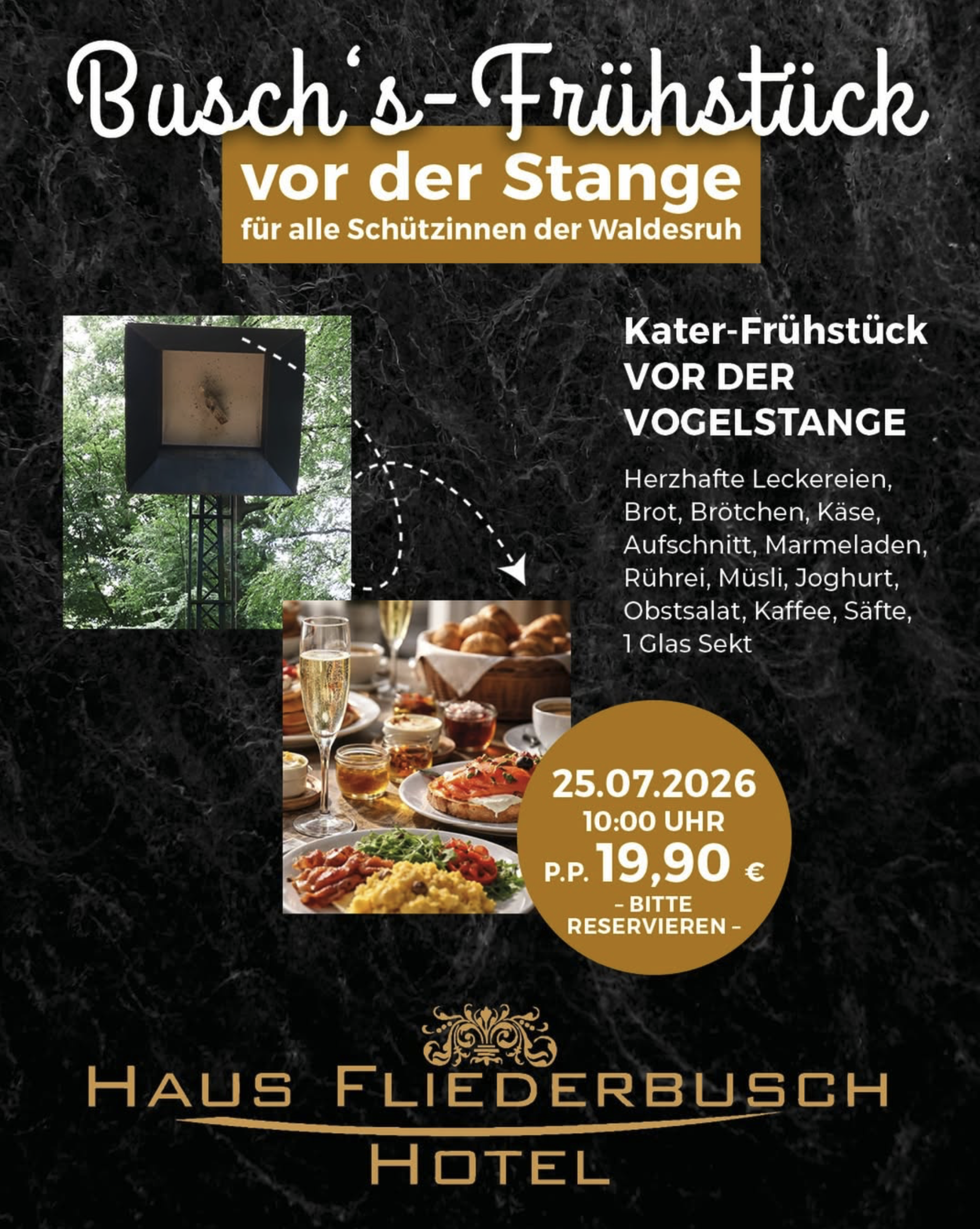 Busch's Frühstück vor der Stange – Kater-Frühstück am 25.07.2026